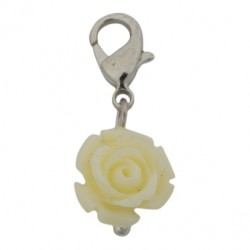 Rose Dangle - White