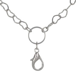 Flat Hearts Chain w/ Jump Ring - 28"