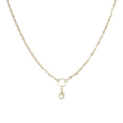 Flat Oval Chain w/ Jump Ring - Gold - 28" 2