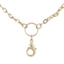 Flat Oval Chain w/ Jump Ring - Gold - 28"