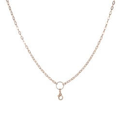 Flat Oval Chain w/ Jump Ring - Rose Gold - 28" 2