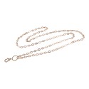 Flat Oval Chain w/ Jump Ring - Rose Gold - 28"