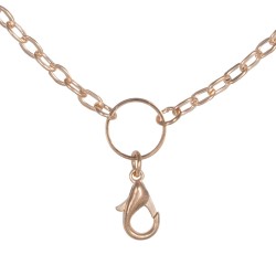 Flat Oval Chain w/ Jump Ring - Rose Gold - 28"