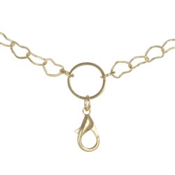 Flat Hearts Chain w/ Jump Ring - Gold - 28"