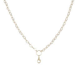 Flat Hearts Chain w/ Jump Ring - Gold - 28" 2