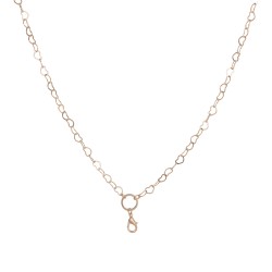 Flat Hearts Chain w/ Jump Ring - Rose Gold - 28" 2