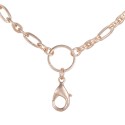 Alternating Flat Oval Chain w/ Jump Ring - Rose Gold - 36"