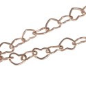 Flat Hearts Chain w/ Jump Ring - Rose Gold - 18"