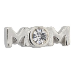 Mom with Crystal Floating Charm