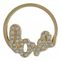 Love w/ Crystals - Gold - Large