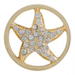 Starfish w/ Crystals - Gold - Large