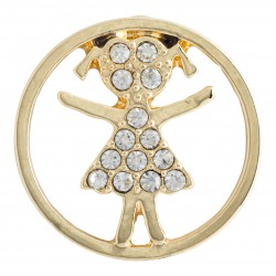 Girl w/ Crystals - Gold - Large