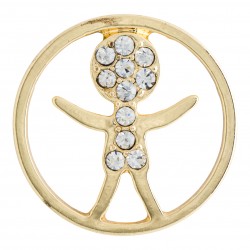 Boy w/ Crystals - Gold - Large
