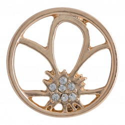 Flower w/ Crystals - Rose Gold - Large