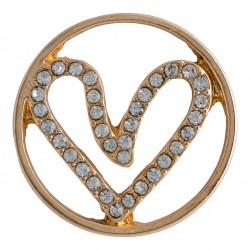 Heart w/ Crystals - Rose Gold - Large