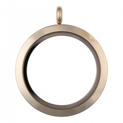 Glass Locket - Rose Gold - Large