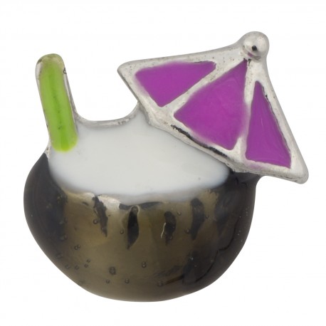 Coconut Drink with Umbrella Floating Charm