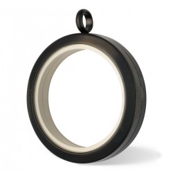 Glass Locket - Black - Large 2