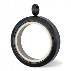 Glass Locket - Black - Medium 2