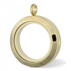 Glass Locket - Gold - Medium 2