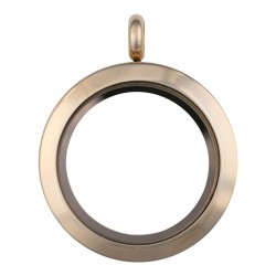 Glass Locket - Rose Gold - Medium