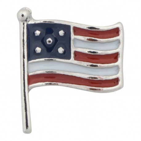 American Flag Floating Charm