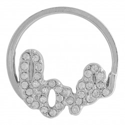 Love w/ Crystals - Silver - Large